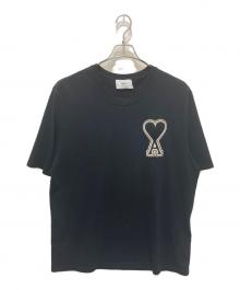 AMI Alexandre Mattiussi（アミアレクサンドルマテュッシ）の古着「ハートロゴコットンTシャツ」｜ブラック
