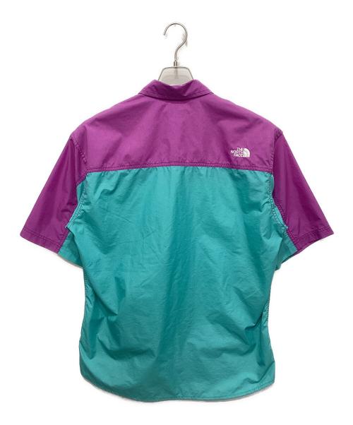 THE NORTH FACE（ザ ノース フェイス）THE NORTH FACE (ザ ノース フェイス) ヌプシシャツ グリーン×パープル サイズ:Ｌの古着・服飾アイテム