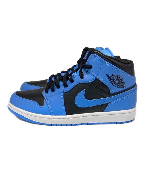 NIKE（ナイキ）NIKE (ナイキ) AIR JORDAN 1 MID(エアジョーダン１) ブラック×ブルー サイズ:28ｃｍの古着・服飾アイテム