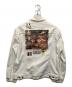 VERSACE (ヴェルサーチェ) バックプリントデニムジャケット ホワイト サイズ:IT48：15000円