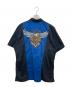 HARLEY-DAVIDSON (ハーレーダビッドソン) 半袖ワークシャツ ブラック×ブルー サイズ:XL：6000円