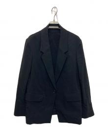 theory luxe（セオリーリュクス）の古着「リネンブレンドシングルブレストジャケット」｜ブラック