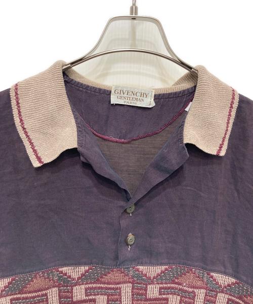 GIVENCHY（ジバンシィ）GIVENCHY (ジバンシィ) リネン混半袖シャツ パープル サイズ:52の古着・服飾アイテム