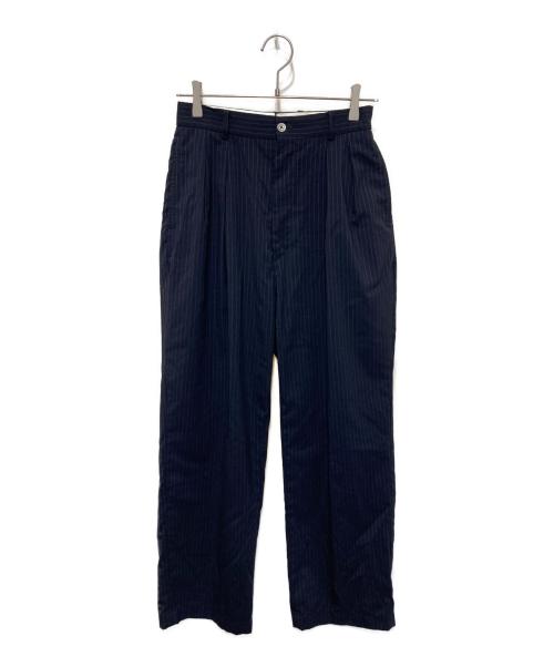 NEAT（ニート）NEAT (ニート) 2タックストライプスラックス ネイビー サイズ:XSの古着・服飾アイテム