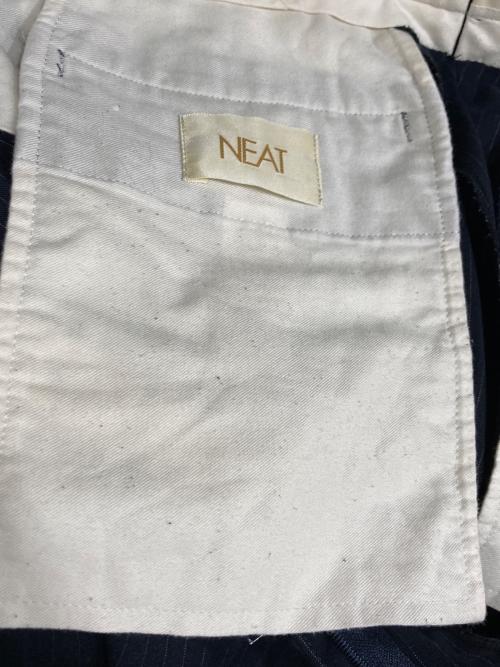 NEAT（ニート）NEAT (ニート) 2タックストライプスラックス ネイビー サイズ:XSの古着・服飾アイテム
