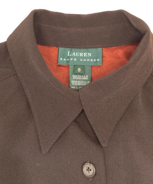 LAUREN RALPH LAUREN（ローレンラルフローレン）LAUREN RALPH LAUREN (ローレンラルフローレン) シャツジャケット ブラウン サイズ:US6の古着・服飾アイテム