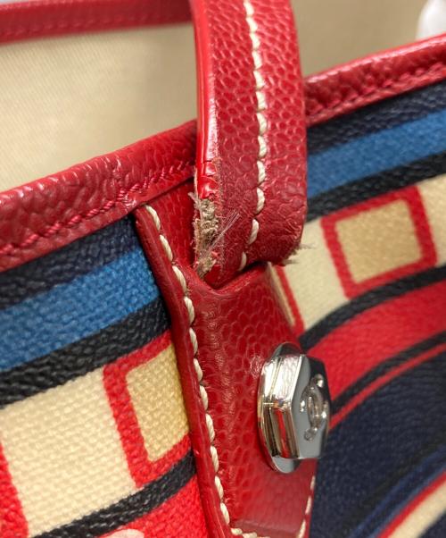 CHANEL（シャネル）CHANEL (シャネル) セントラルステーショントートバッグ ネイビー×レッドの古着・服飾アイテム