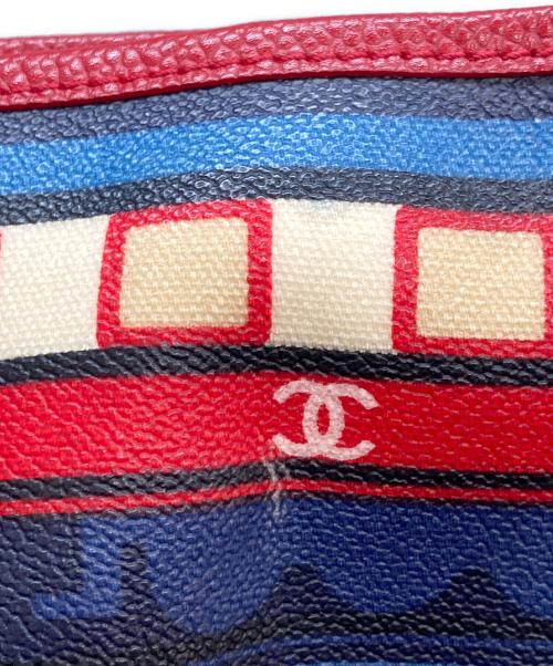 CHANEL（シャネル）CHANEL (シャネル) セントラルステーショントートバッグ ネイビー×レッドの古着・服飾アイテム
