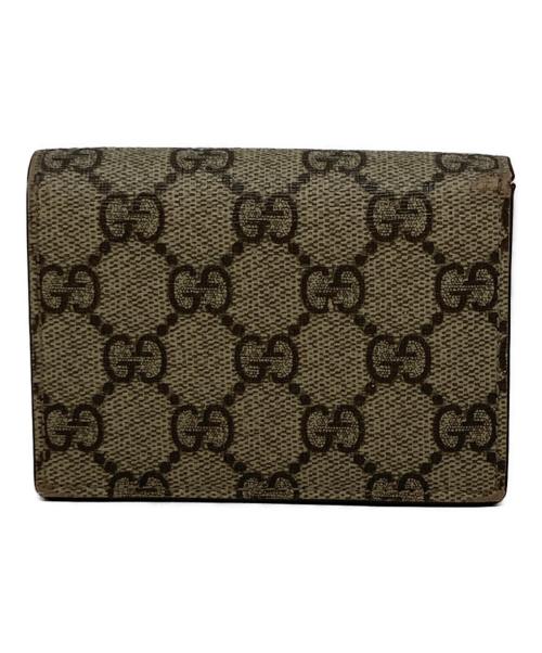 GUCCI（グッチ）GUCCI (グッチ) GGマーモント 2つ折り財布 アイボリー×ベージュの古着・服飾アイテム