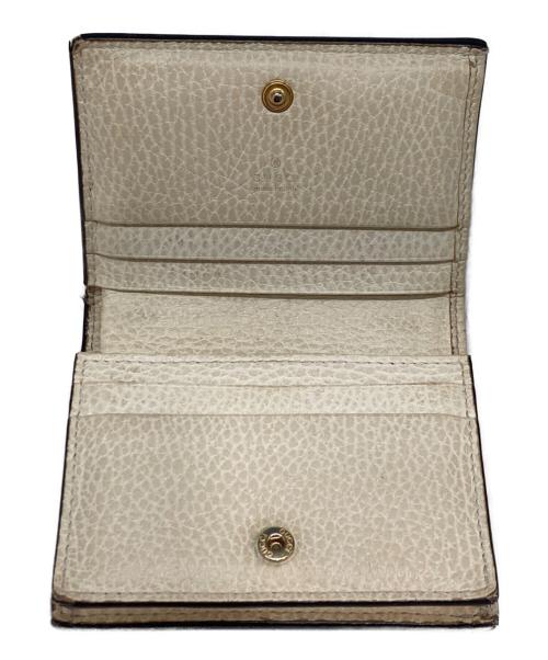 GUCCI（グッチ）GUCCI (グッチ) GGマーモント 2つ折り財布 アイボリー×ベージュの古着・服飾アイテム