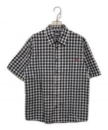 DIESEL（ディーゼル）の古着「半袖チェックシャツ」｜ブラック