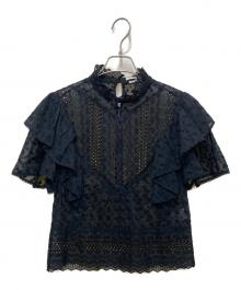 ISABEL MARANT ETOILE（イザベルマランエトワール）の古着「レースフリルブラウス」｜ブラック