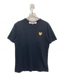PLAY COMME des GARCONS（プレイコムデギャルソン）の古着「Gold Heart T-shirt」｜ブラック