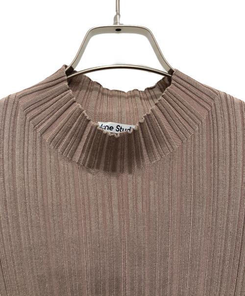 Acne studios（アクネ ストゥディオズ）ACNE STUDIOS (アクネ ストゥディオズ) モックネックリブニット ベージュ サイズ:XSの古着・服飾アイテム