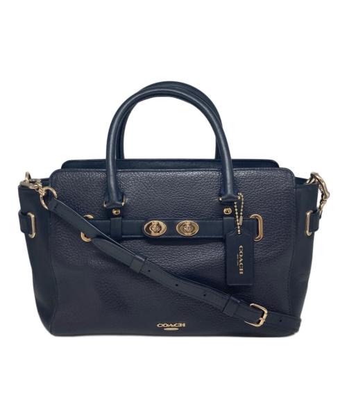 COACH（コーチ）COACH (コーチ) 2WAYバッグ ネイビーの古着・服飾アイテム