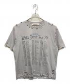 MISBHVミスビヘイブ）の古着「ダメージ加工Tシャツ」｜グレー