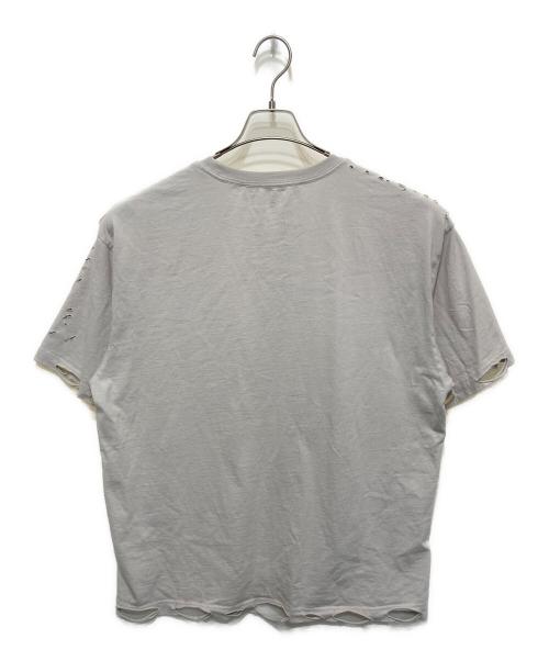 MISBHV（ミスビヘイブ）MISBHV (ミスビヘイブ) ダメージ加工Tシャツ グレー サイズ:Lの古着・服飾アイテム