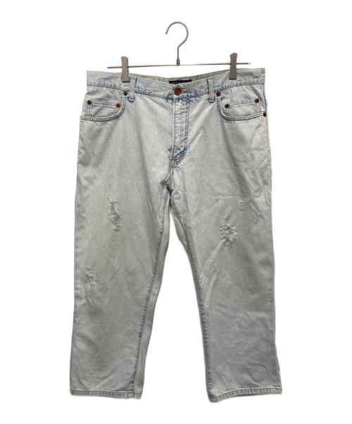 DOLCE & GABBANA（ドルチェ＆ガッバーナ）DOLCE & GABBANA (ドルチェ＆ガッバーナ) ダメージ加工アンクルデニムパンツ インディゴ サイズ:48の古着・服飾アイテム