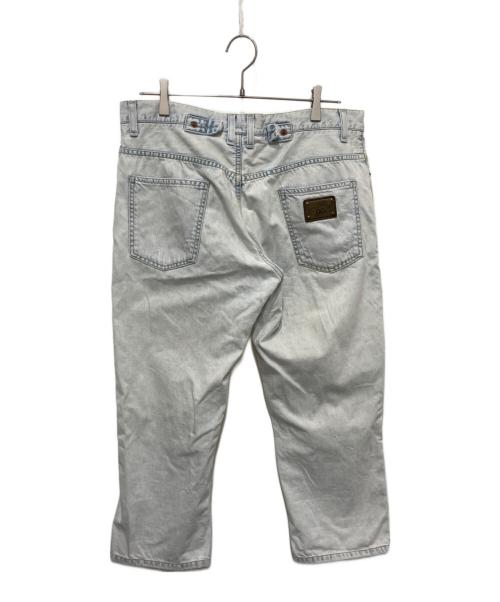 DOLCE & GABBANA（ドルチェ＆ガッバーナ）DOLCE & GABBANA (ドルチェ＆ガッバーナ) ダメージ加工アンクルデニムパンツ インディゴ サイズ:48の古着・服飾アイテム