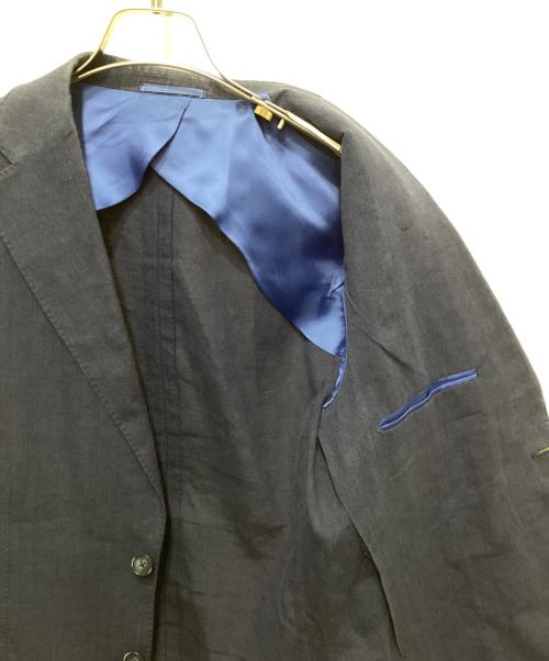 FLANNEL BAY（フランネルベイ）FLANNEL BAY (フランネルベイ) 3ピースリネンセットアップスーツ ネイビー サイズ:48の古着・服飾アイテム