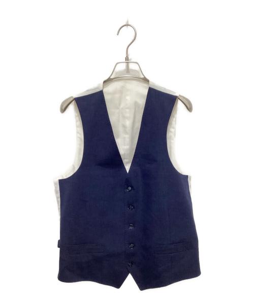 FLANNEL BAY（フランネルベイ）FLANNEL BAY (フランネルベイ) 3ピースリネンセットアップスーツ ネイビー サイズ:48の古着・服飾アイテム