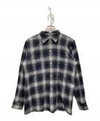 A.R.P.エー・アール・ピー）の古着「Ombre Check Loop Collar Shirt Black」｜ブラック