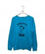 NUMBER (N)INE×PEANUTSナンバーナイン×ピーナッツ）の古着「SWEAT-SHIRT EMBLEM」｜ブルー