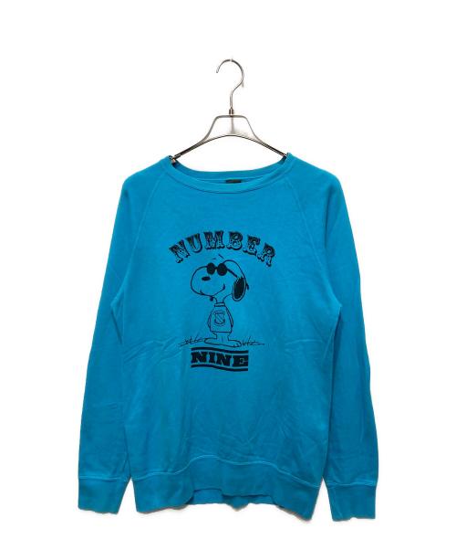 NUMBER (N)INE（ナンバーナイン）NUMBER (N)INE (ナンバーナイン) PEANUTS (ピーナッツ) SWEAT-SHIRT EMBLEM ブルー サイズ:3の古着・服飾アイテム