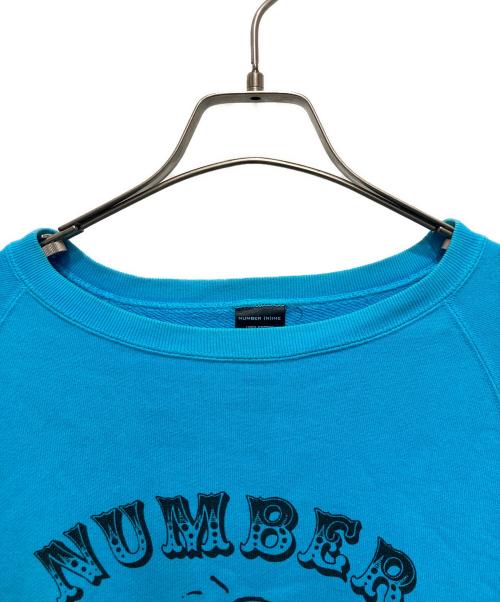NUMBER (N)INE（ナンバーナイン）NUMBER (N)INE (ナンバーナイン) PEANUTS (ピーナッツ) SWEAT-SHIRT EMBLEM ブルー サイズ:3の古着・服飾アイテム