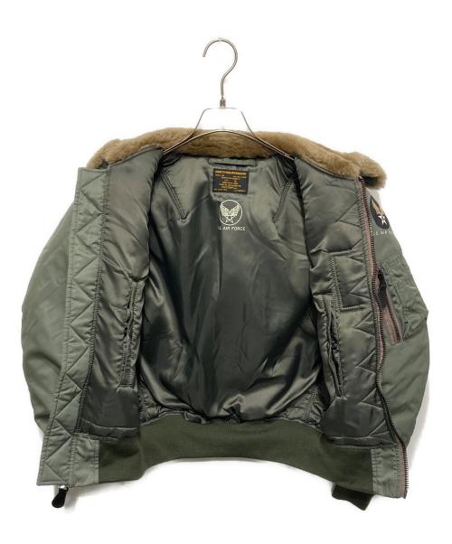 HOUSTON（ヒューストン）HOUSTON (ヒューストン) B-15Dフライトジャケット カーキ サイズ:36の古着・服飾アイテム