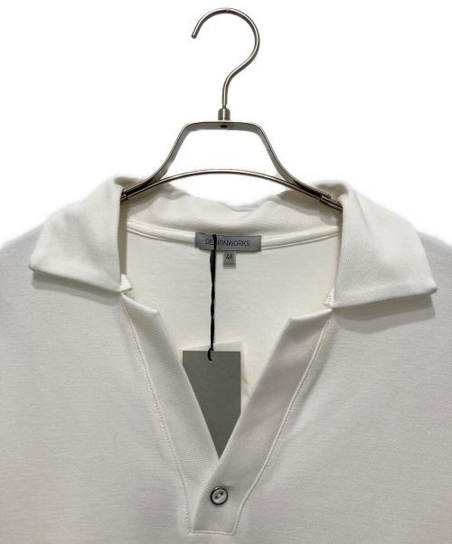 DESIGNWORKS（デザインワークス）DESIGNWORKS (デザインワークス) スキッパーポロシャツ ホワイト サイズ:46の古着・服飾アイテム