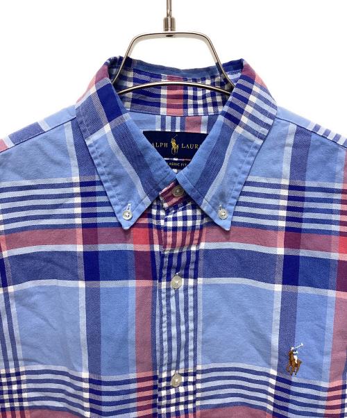 POLO RALPH LAUREN（ポロ・ラルフローレン）POLO RALPH LAUREN (ポロ・ラルフローレン) チェックシャツ ブルー サイズ:Mの古着・服飾アイテム