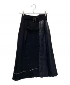中古・古着通販】POPPY (ポピー) シルバーギャザーリボンスカート
