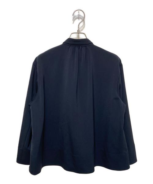 BALLSEY（ボールジィ）BALLSEY (ボールジィ) 2-wayストレッチ タイ付きスタンドカラーブラウス ブラック サイズ:36の古着・服飾アイテム