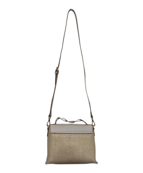 LOWELL Things（ロウェル シングス）LOWELL Things (ロウェル シングス) レザー×異素材ツイストショルダー2WAY SUMMER BAG ベージュ×グリーンの古着・服飾アイテム