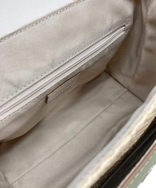 LOWELL Things（ロウェル シングス）LOWELL Things (ロウェル シングス) レザー×異素材ツイストショルダー2WAY SUMMER BAG ベージュ×グリーンの古着・服飾アイテム