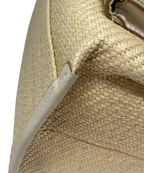 LOWELL Things（ロウェル シングス）LOWELL Things (ロウェル シングス) レザー×異素材ツイストショルダー2WAY SUMMER BAG ベージュ×グリーンの古着・服飾アイテム