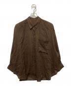 Plageプラージュ）の古着「RAMIE LYOCELL VOLUME シャツ 2」｜ブラウン