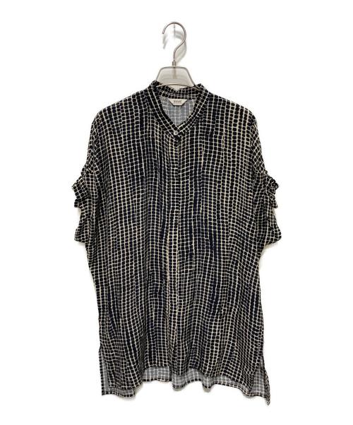 journal standard L'essage（ジャーナルスタンダード レサージュ）journal standard L'essage (ジャーナルスタンダード レサージュ) DEVEAUX GOLDラメモノトーンシャツ ブラック サイズ:FREEの古着・服飾アイテム