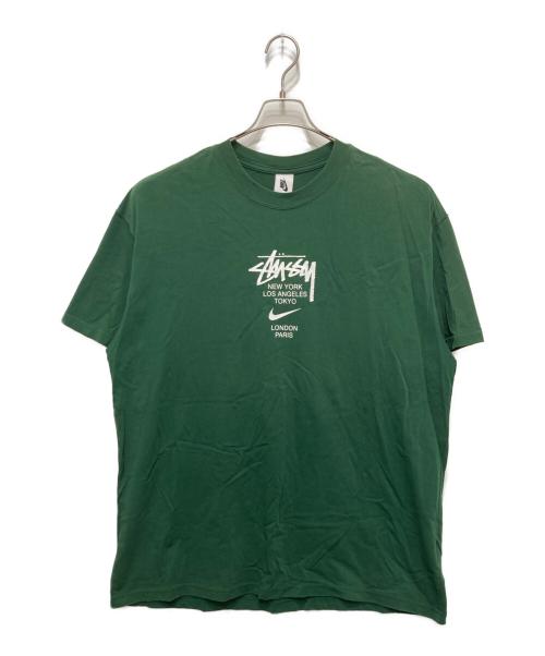 NIKE（ナイキ）NIKE (ナイキ) stussy (ステューシー) NRG SS INTERNATIONAL TEE グリーン サイズ:XLの古着・服飾アイテム