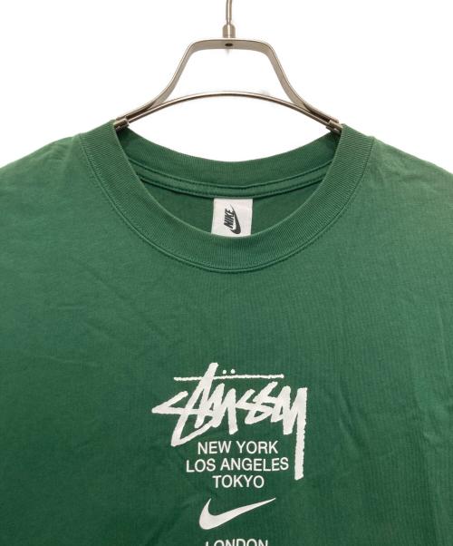 NIKE（ナイキ）NIKE (ナイキ) stussy (ステューシー) NRG SS INTERNATIONAL TEE グリーン サイズ:XLの古着・服飾アイテム