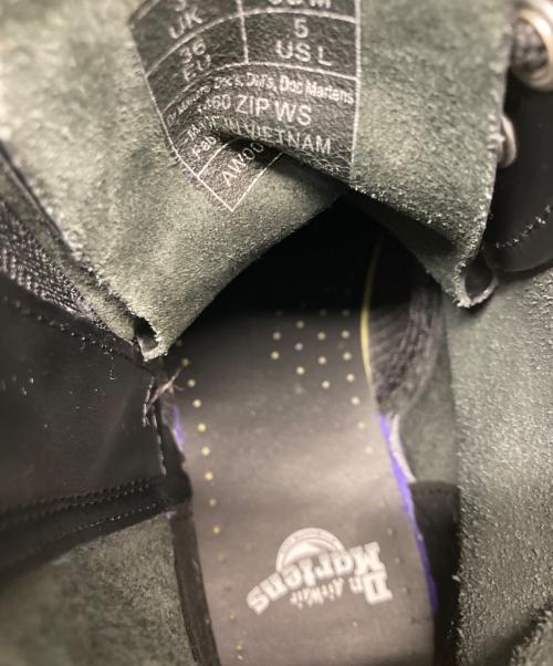 Dr.Martens（ドクターマーチン）Dr.Martens (ドクターマーチン) 1460ジップベックスホワイトステッチ8ホールブーツ ブラック サイズ:UK3の古着・服飾アイテム