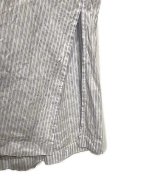 BLAMINK（ブラミンク）BLAMINK (ブラミンク) リネンコットンストライプシャツワンピース ホワイト サイズ:38の古着・服飾アイテム