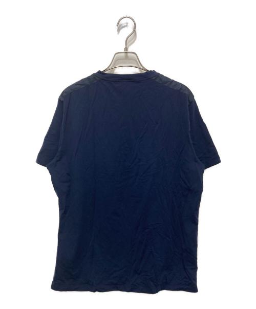 PRADA（プラダ）PRADA (プラダ) ラバーロゴポケットTシャツ ネイビー サイズ:XLの古着・服飾アイテム