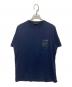 PRADA（プラダ）の古着「ラバーロゴポケットTシャツ」｜ネイビー