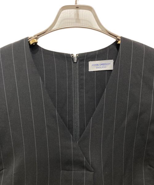 JOHN SMEDLEY（ジョンスメドレー）JOHN SMEDLEY (ジョンスメドレー) ウールストライプワンピース ブラック サイズ:FREEの古着・服飾アイテム