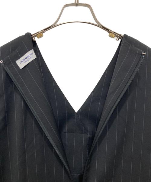 JOHN SMEDLEY（ジョンスメドレー）JOHN SMEDLEY (ジョンスメドレー) ウールストライプワンピース ブラック サイズ:FREEの古着・服飾アイテム