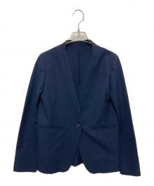 SOEJU（ソージュ）の古着「シアサッカーノーカラージャケット」｜ネイビー