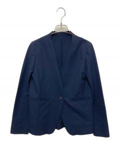 中古・古着通販】SOEJU (ソージュ) ノーカラージャケット ネイビー