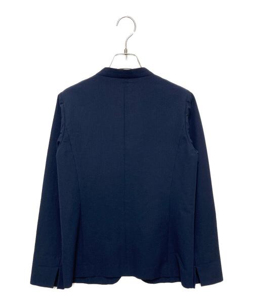 SOEJU（ソージュ）SOEJU (ソージュ) シアサッカーノーカラージャケット ネイビー サイズ:Ⅿの古着・服飾アイテム